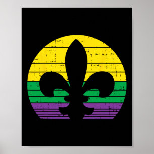 Póster Gorra de Boredkoalas Retro Jester Silhouette Mardi