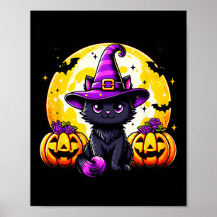Póster Gorra de Brujas de Gato Gato Gatito Gatito Gatito 