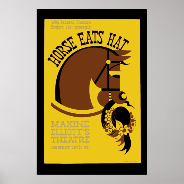 Póster Gorra de Caballos Eats (Frente)