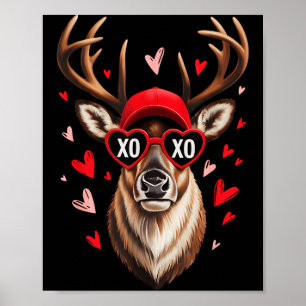 Póster Gorra de caza retro para niños Camo Deer Buck del 