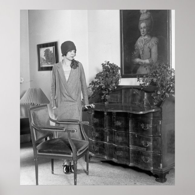 Póster gorra de Fashion Cloche de los años 1920 (Frente)