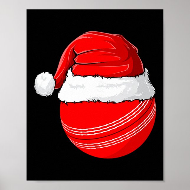Póster Gorra de Santa Navidad Cricket  (Frente)