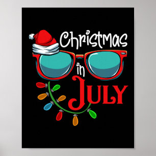 Póster Gorra de Santa Navidad en Julio Gafas de sol Celeb