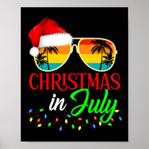 Póster Gorra de Santa Navidad en Julio Gafas de sol Vacac