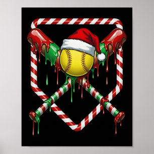 Póster Gorra de Santa suave de Navidad con goteo de helad