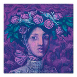 Póster Gorra de verano, arte de retrato surrealista de fa