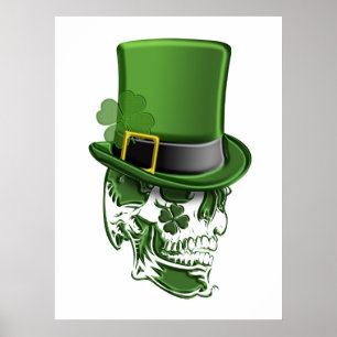 Póster Gorra Leprechaun y Poster de cráneo