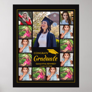 Póster Gorra Negra Dorada Cap 13 Fotografía Collage Felic