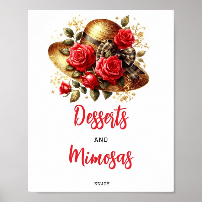 Póster Gorra Roses Rojos Derby Rótulos de la mesa de duch (Frente)