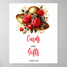 Póster Gorra Roses Rojos Derby Rótulos de la mesa de duch