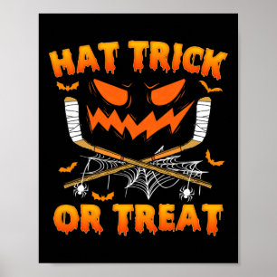 Póster Gorra Trick O Trato Fun Hockey Halloween Costum