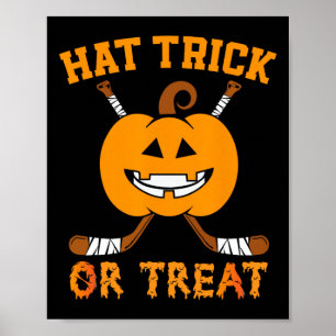 Póster Gorra Trick O Trato Fun Hockey Halloween Costum