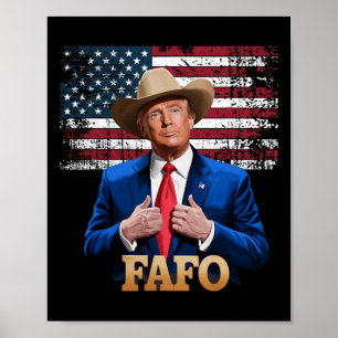 Póster Gorra Vaquero-trump Fafo De Alrededor Encuentra La