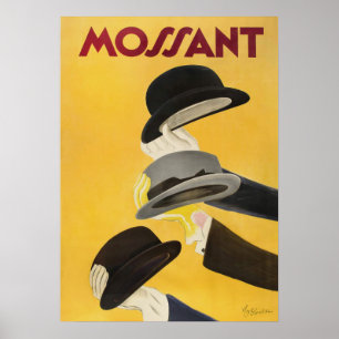 Póster Gorras Mossant Poster de moda vintage