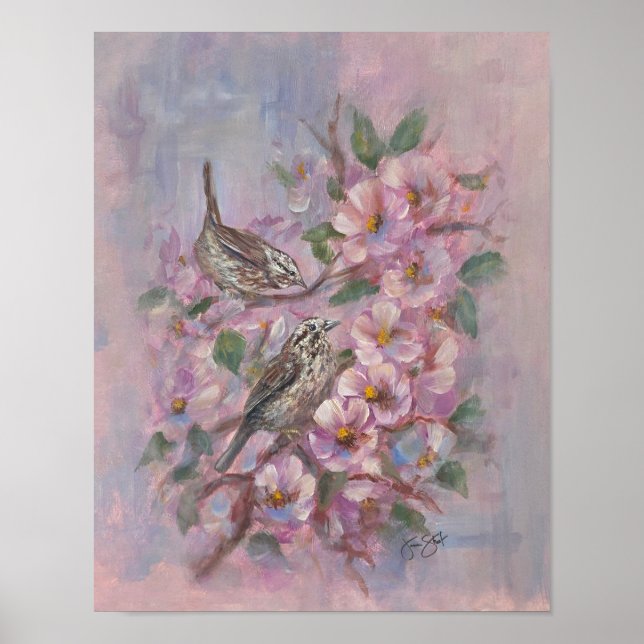 Póster Gorrión Cantor (Frente)