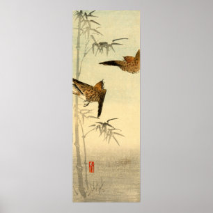 Póster Gorriones japoneses no.1