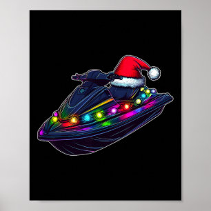 Póster Gorrito de Navidad para Jet Ski 