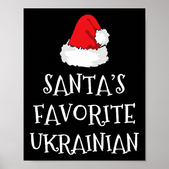 Póster Gorrito divertido de Navidad ucraniano favorito de (Frente)