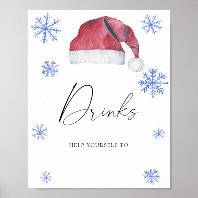 Póster Gorro de Santa - Bebidas (Frente)