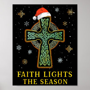 Póster Gorro de Santa de la fe cristiana del nudo de la c