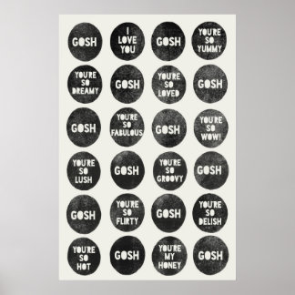 Póster Gosh Love Quotes Poster
