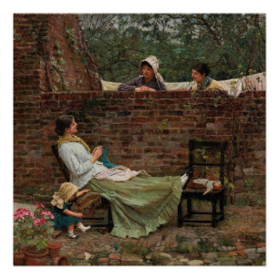 Póster Gossip - John William Waterhouse