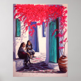 Póster "Gossips de aldea griega" (grandes)