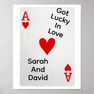 Póster Got lucky in love  - personalize