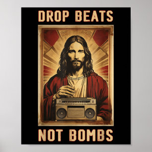 Póster Gota golpea no bombardea a Jesucristo contra la gu