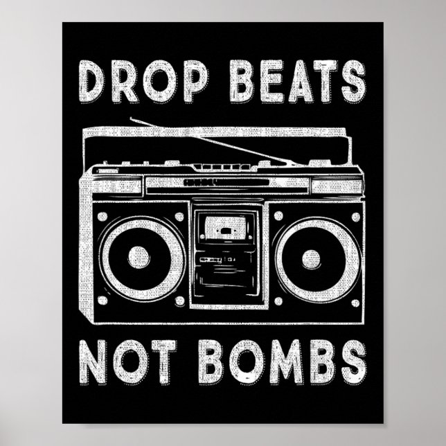 Póster Gota golpea no bombardea la paz musical contra boo (Frente)