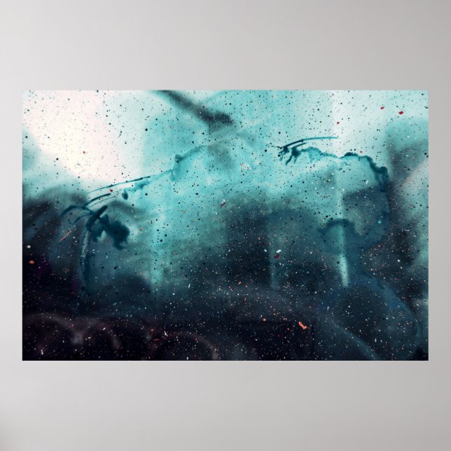 Póster Gotas de agua en la ventana de vidrio (Frente)