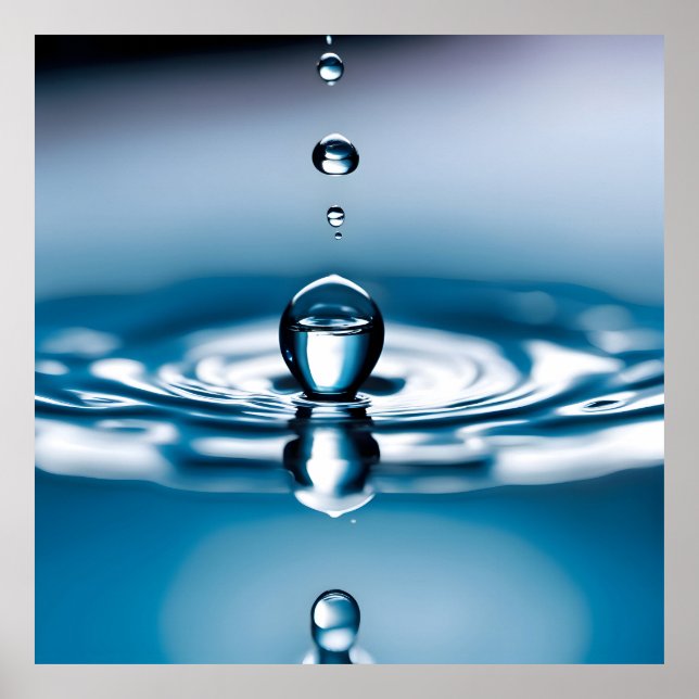 Póster Gotas de agua macro (Frente)