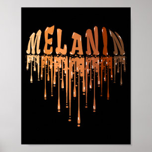 Póster Goteando melanina corazón amor orgullo historia ne