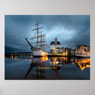 Póster Gotemburgo, Puerto de Suecia