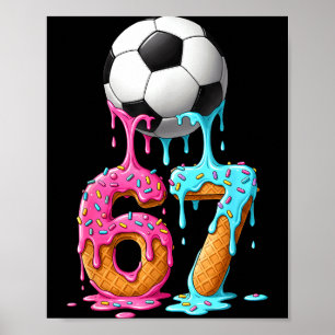 Póster Goteo de fútbol número 67 jugador de fútbol mascul