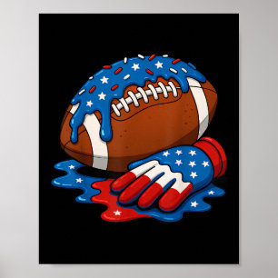 Póster Goteo de fútbol Wr Liniero Qb Rb Db Helado 4 de