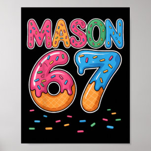 Póster Goteo de helado Mason Seis Siete 6 7 jerga de Gen 