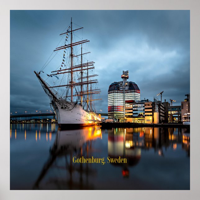 Póster Gothenburg, Sweden Port (Frente)