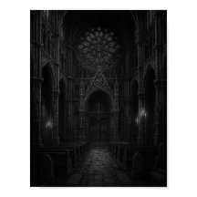 Gothic Cathedral in Black + White Poster