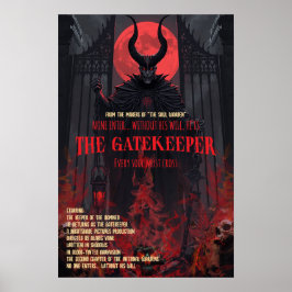 Póster Gothic Horror Poster The Gatekeeper Wall Art 