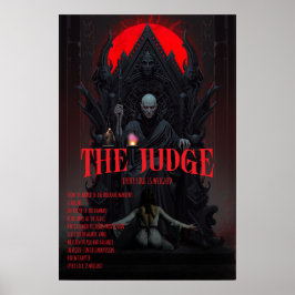 Póster Gothic Horror Poster The Judge Dark Fantasy Wall 
