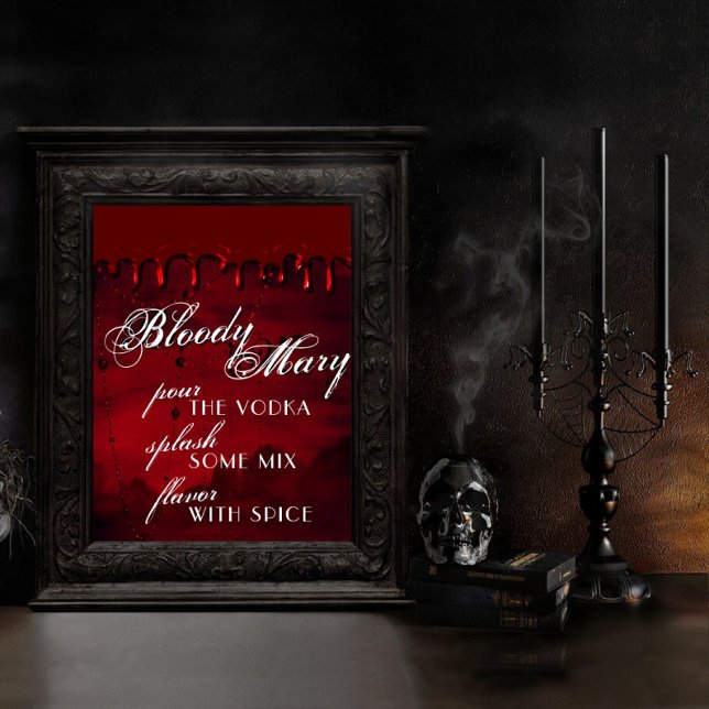 Póster Gothic Luxe | Bar Mary negro y rojo sangriento (Subido por el creador)