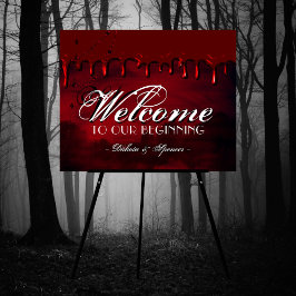 Póster Gothic Luxe | Bienvenida a los Bodas negros y rojo