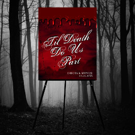 Póster Gothic Luxe | Bienvenida de goteo sangriento negro