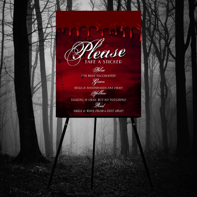 Póster Gothic Luxe | Distancia social negra y roja oscura (Subido por el creador)