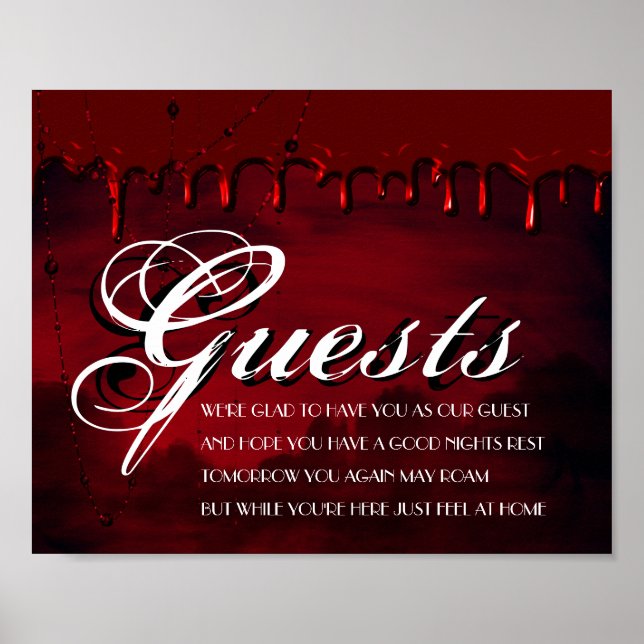 Póster Gothic Luxe | Negras y rojas Nuestros invitados de (Frente)