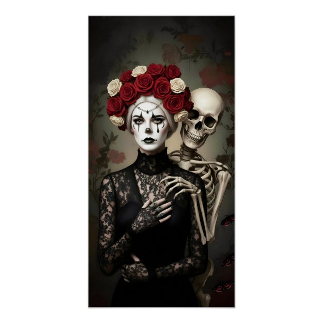 Póster Gothic Rose Queen – Dark Romantic Art (Anverso)
