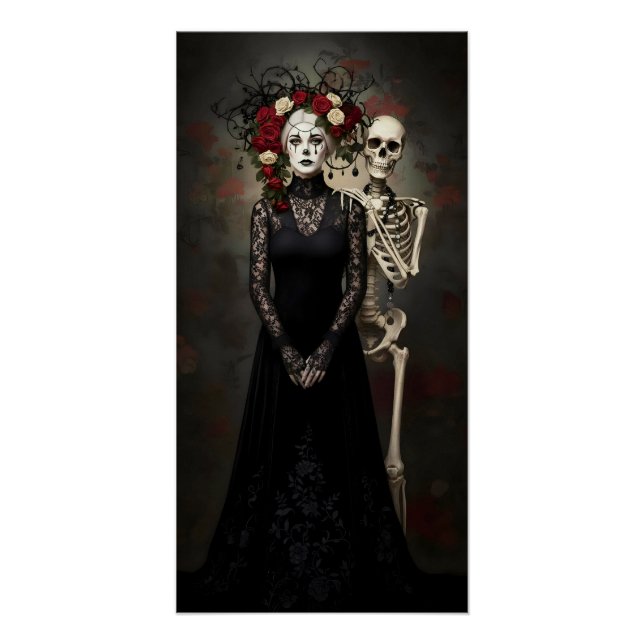 Póster Gothic Rose Queen – Dark Romantic Art (Anverso)