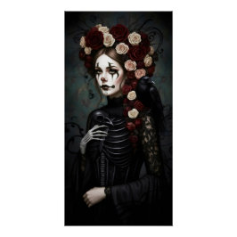 Póster Gothic Rose Queen – Dark Romantic Art