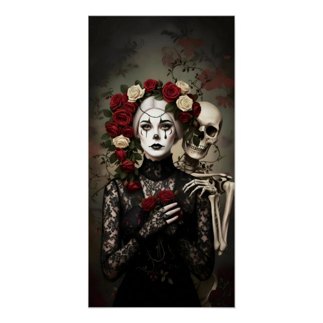 Póster Gothic Rose Queen – Dark Romantic Art (Anverso)